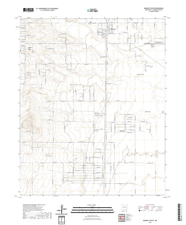 Moriarty South topographic map thumbnail