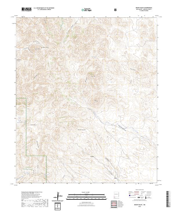 Mount Baldy topographic map thumbnail