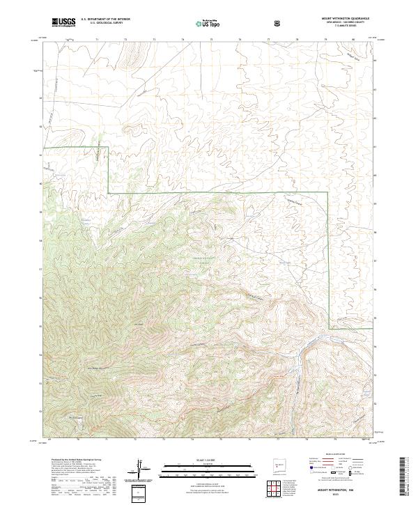 Mount Withington topographic map thumbnail