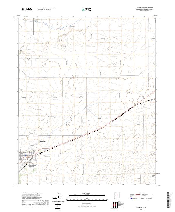 Mountainair 2023 topographic map thumbnail