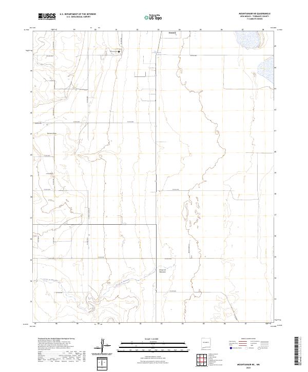 Mountainair NE topographic map thumbnail