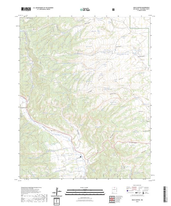 Mule Canyon 2023 topographic map thumbnail