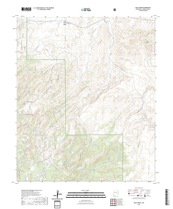 Mule Creek topographic map thumbnail