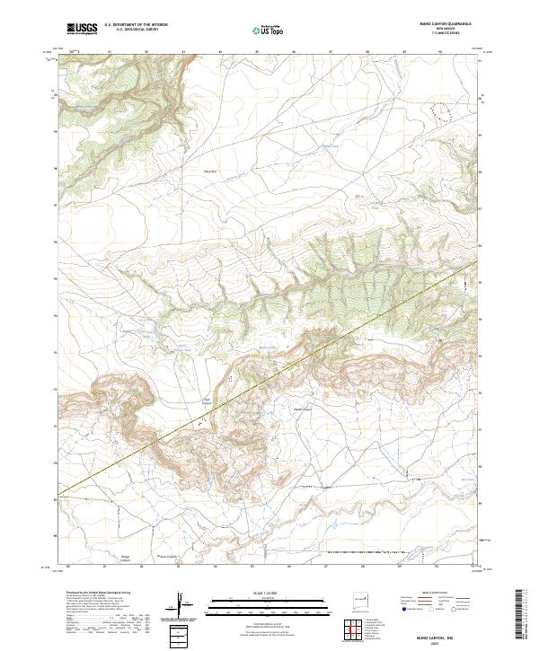 Muniz Canyon topographic map thumbnail