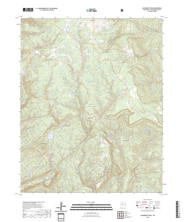 Nacimiento Peak topographic map thumbnail