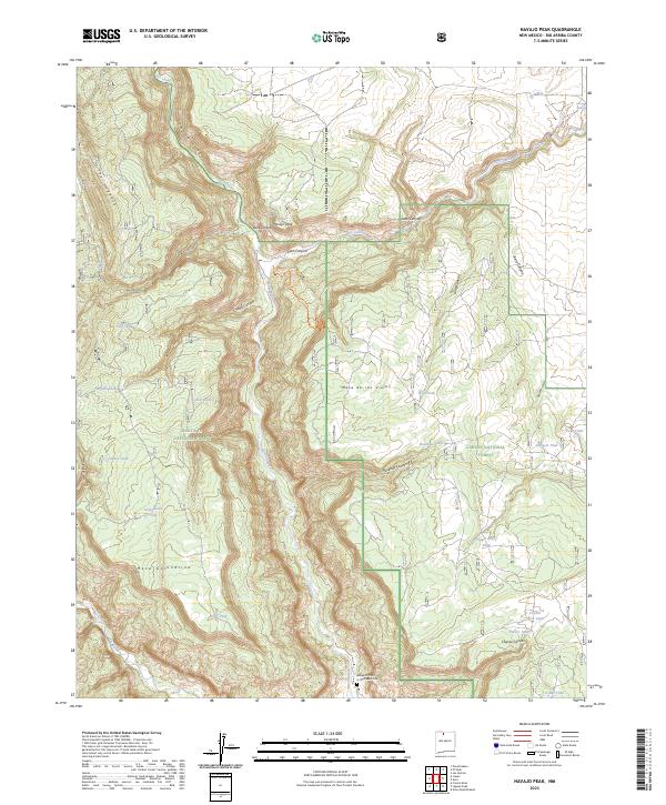 Navajo Peak topographic map thumbnail