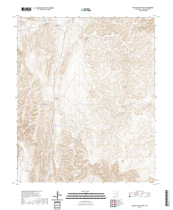 Nelson Canyon West topographic map thumbnail