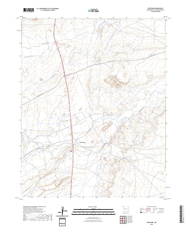 Newcomb topographic map thumbnail