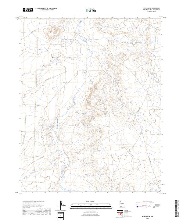 Newcomb NE topographic map thumbnail