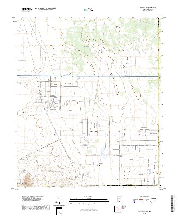 Newman SW topographic map thumbnail