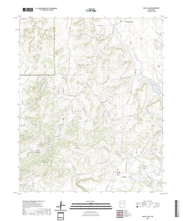 Nicoll Lake topographic map thumbnail