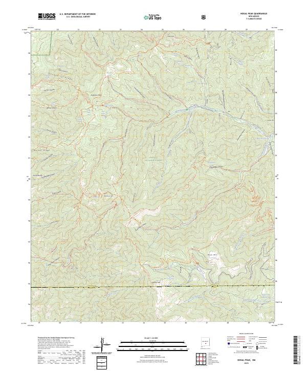 Nogal Peak topographic map thumbnail