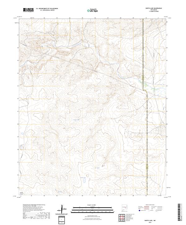North Lake 2023 topographic map thumbnail