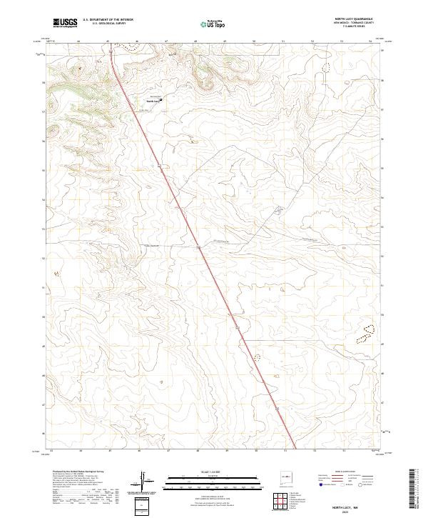 North Lucy topographic map thumbnail