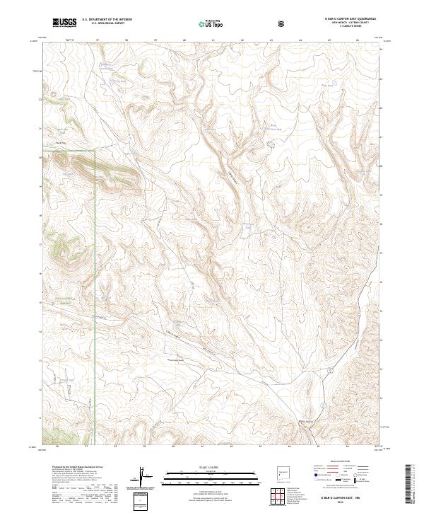 O Bar O Canyon East topographic map thumbnail