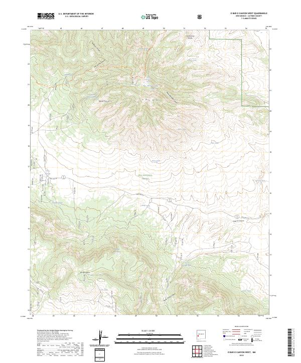 O Bar O Canyon West topographic map thumbnail