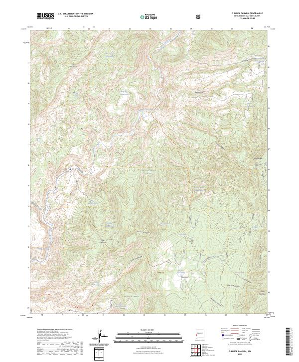 O Block Canyon topographic map thumbnail