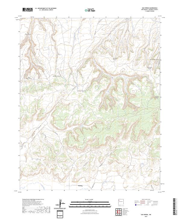 Oak Spring 2023 topographic map thumbnail