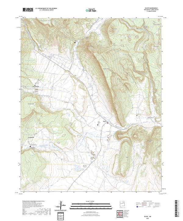 Ocate topographic map thumbnail