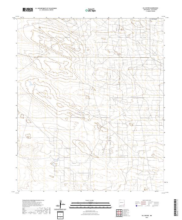 Oil Center topographic map thumbnail