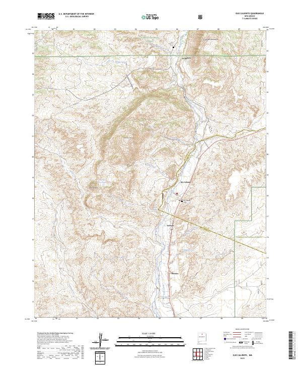 Ojo Caliente topographic map thumbnail
