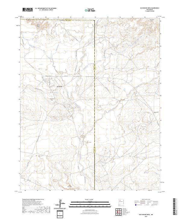 Ojo Encino Mesa topographic map thumbnail