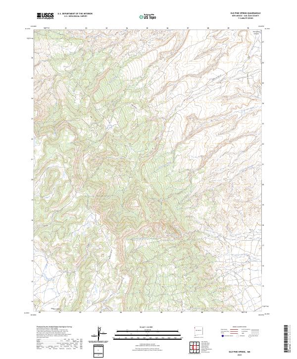 Old Pine Spring topographic map thumbnail