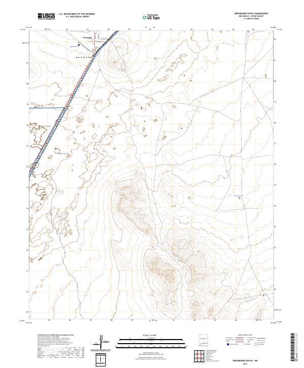 Orogrande South topographic map thumbnail