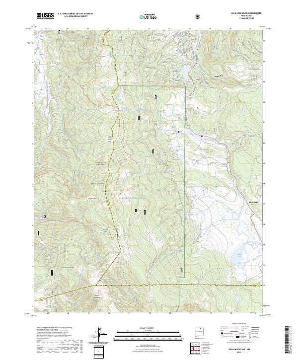 Osha Mountain topographic map thumbnail