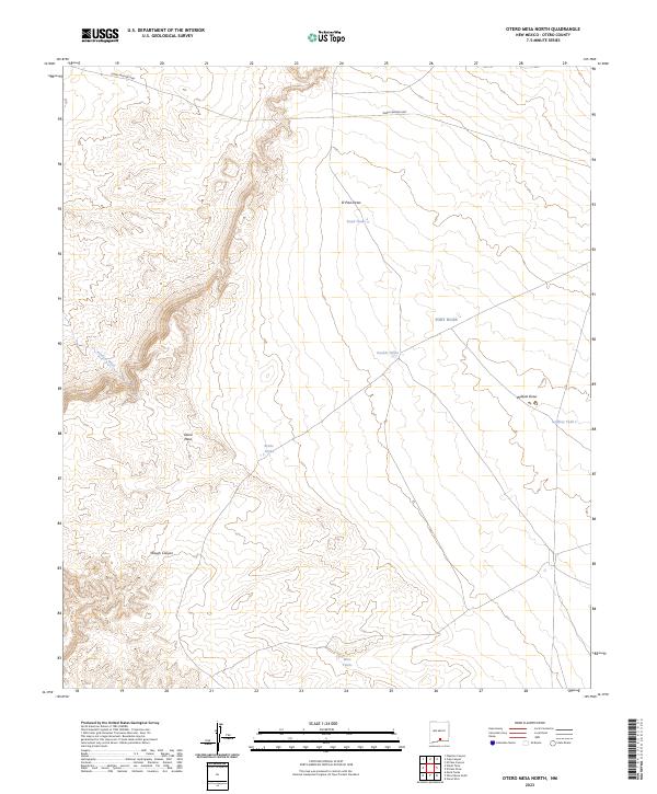 Otero Mesa North topographic map thumbnail
