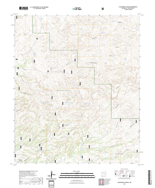 Packsaddle Canyon topographic map thumbnail
