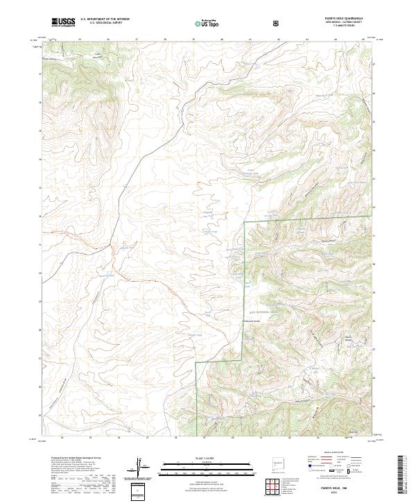 Paddys Hole topographic map thumbnail