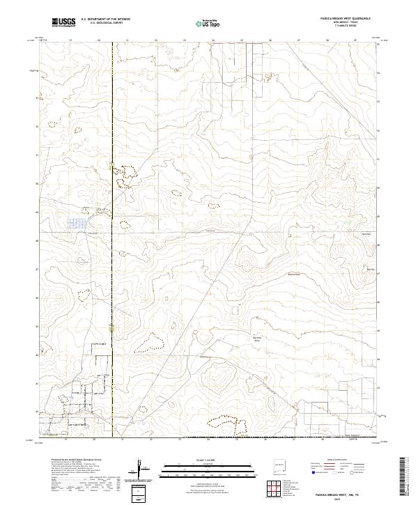 Paduca Breaks West topographic map thumbnail