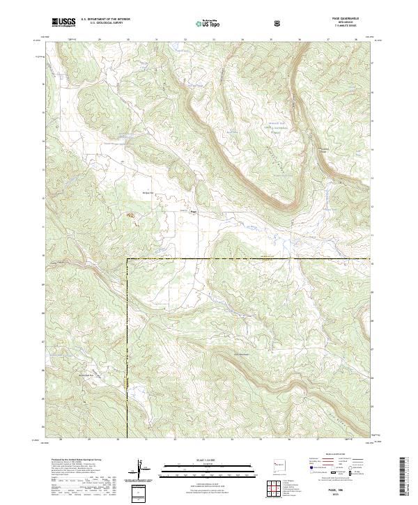 Page topographic map thumbnail