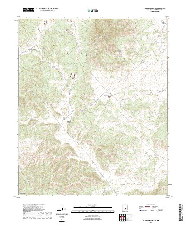Pajarita Mountain topographic map thumbnail