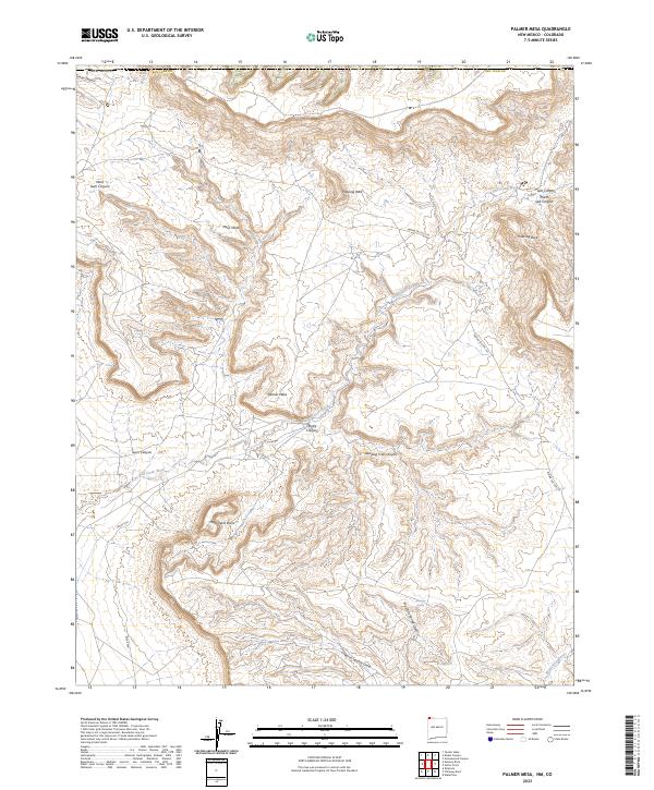 Palmer Mesa topographic map thumbnail