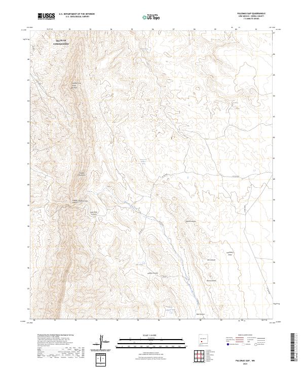 Palomas Gap topographic map thumbnail