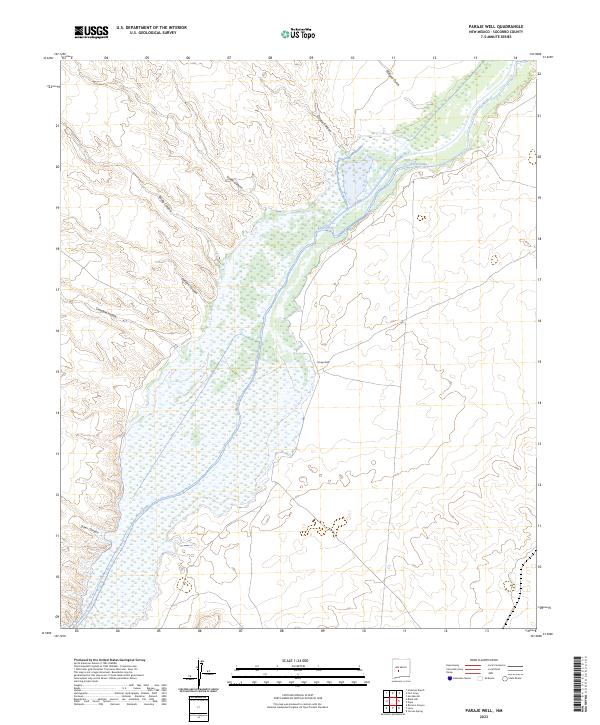 Paraje Well topographic map thumbnail