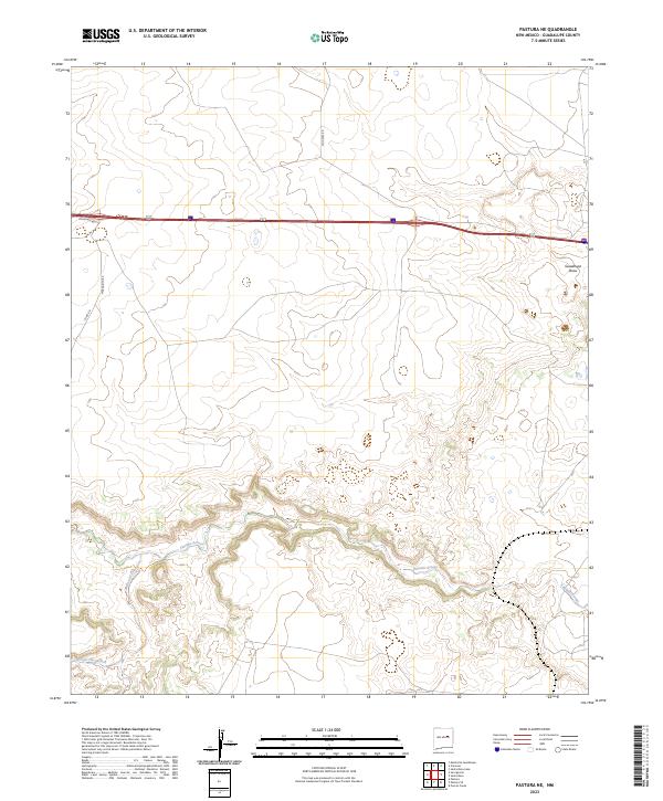 Pastura NE topographic map thumbnail