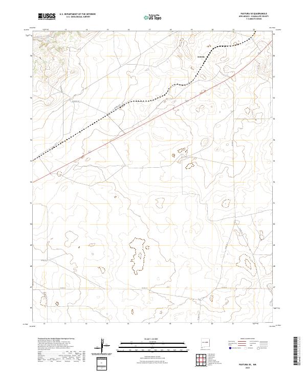 Pastura SE topographic map thumbnail