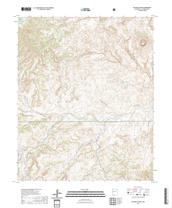 Pasture Canyon topographic map thumbnail