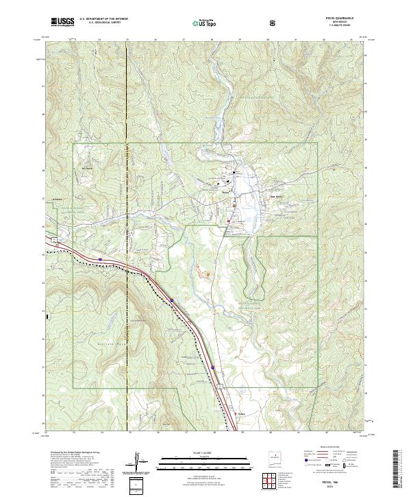 Pecos topographic map thumbnail