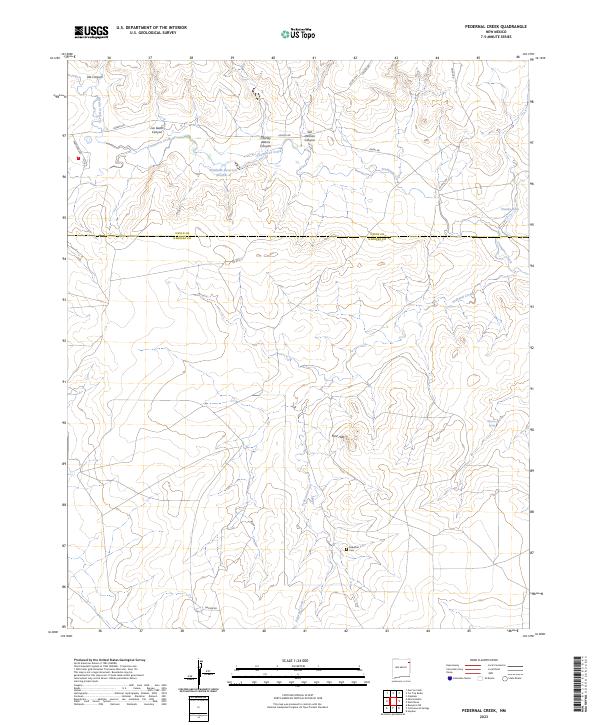 Pedernal Creek topographic map thumbnail