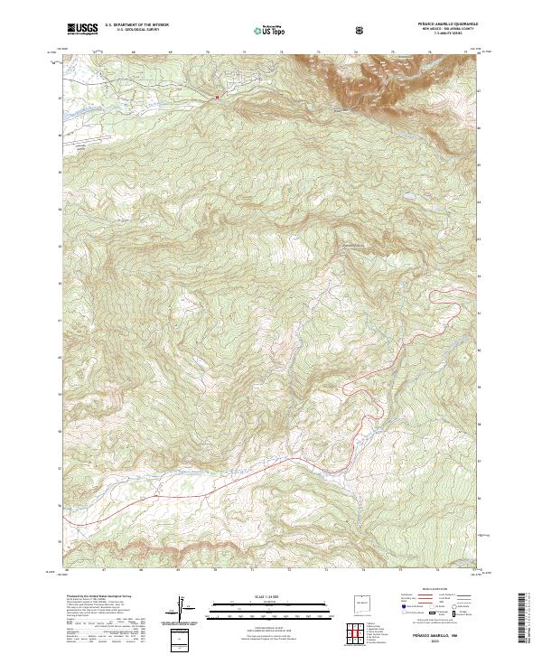 Penasco Amarillo topographic map thumbnail