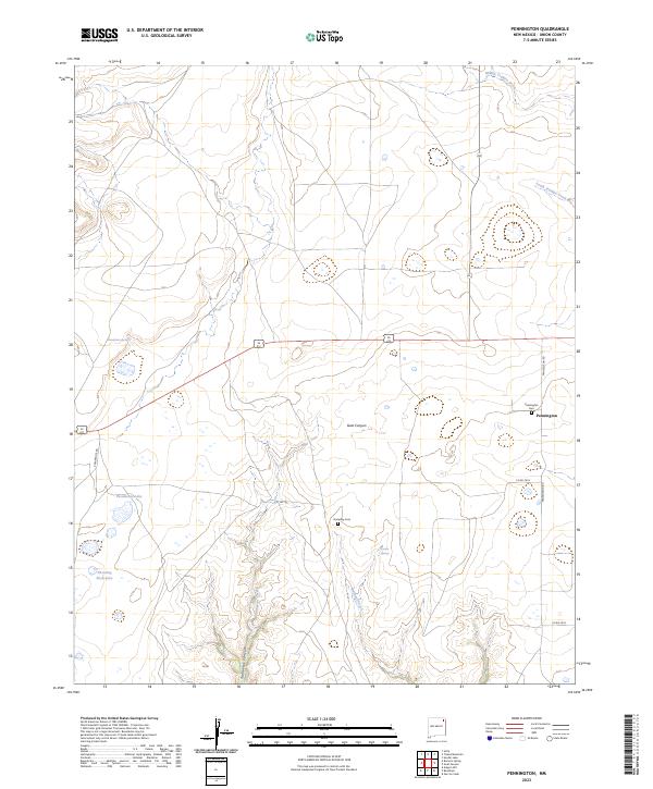 Pennington 2023 topographic map thumbnail