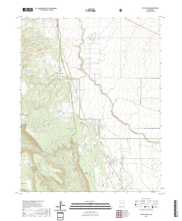 Petaca Peak 2023 topographic map thumbnail