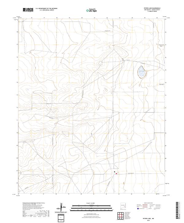 Peters Lake topographic map thumbnail