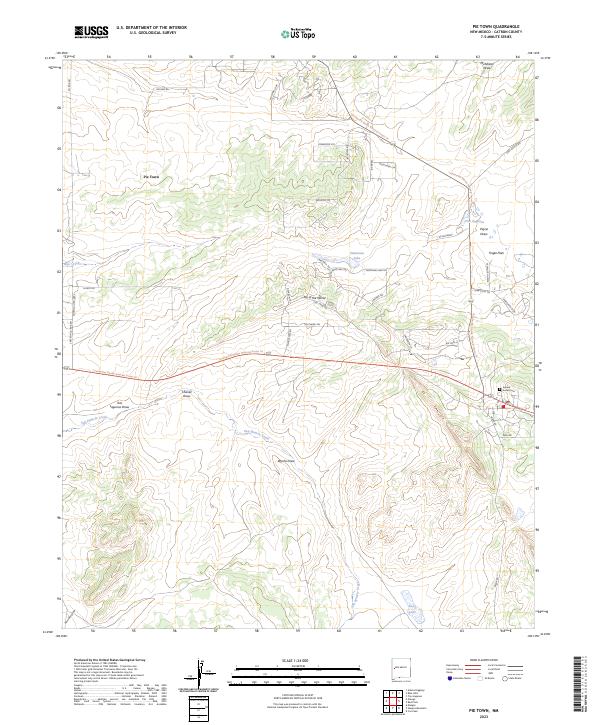 Pie Town topographic map thumbnail