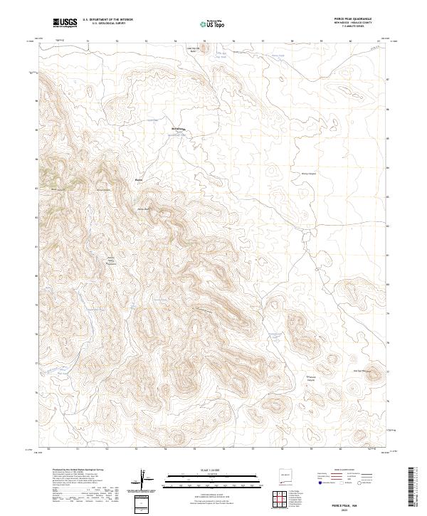 Pierce Peak 2023 topographic map thumbnail