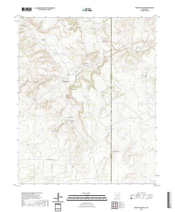 Pinavete Canyon topographic map thumbnail